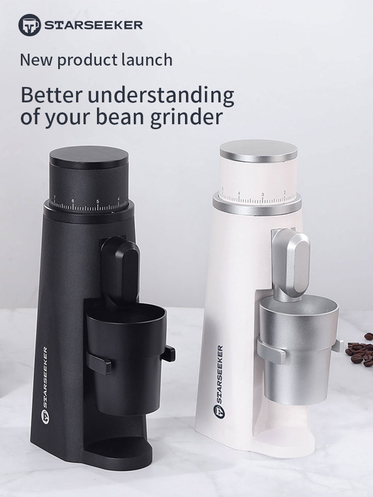 STARSEEKER EDGE Electric Coffee Grinder Aluminum Automatic Coffee Bean  Grinder for French Press Drip Coffee and Espresso Removable Fineness  Adjustment 